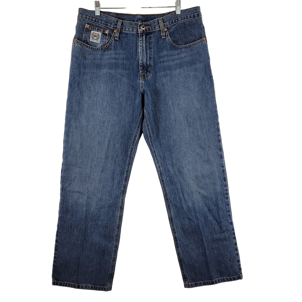 Cinch Jeans Mens 35x29 Blue Relaxed Fit Straight Leg Denim MB92834 003